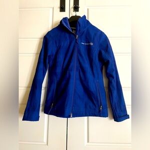 Free Country faux fur lined jacket royal blue with exterior and interior…